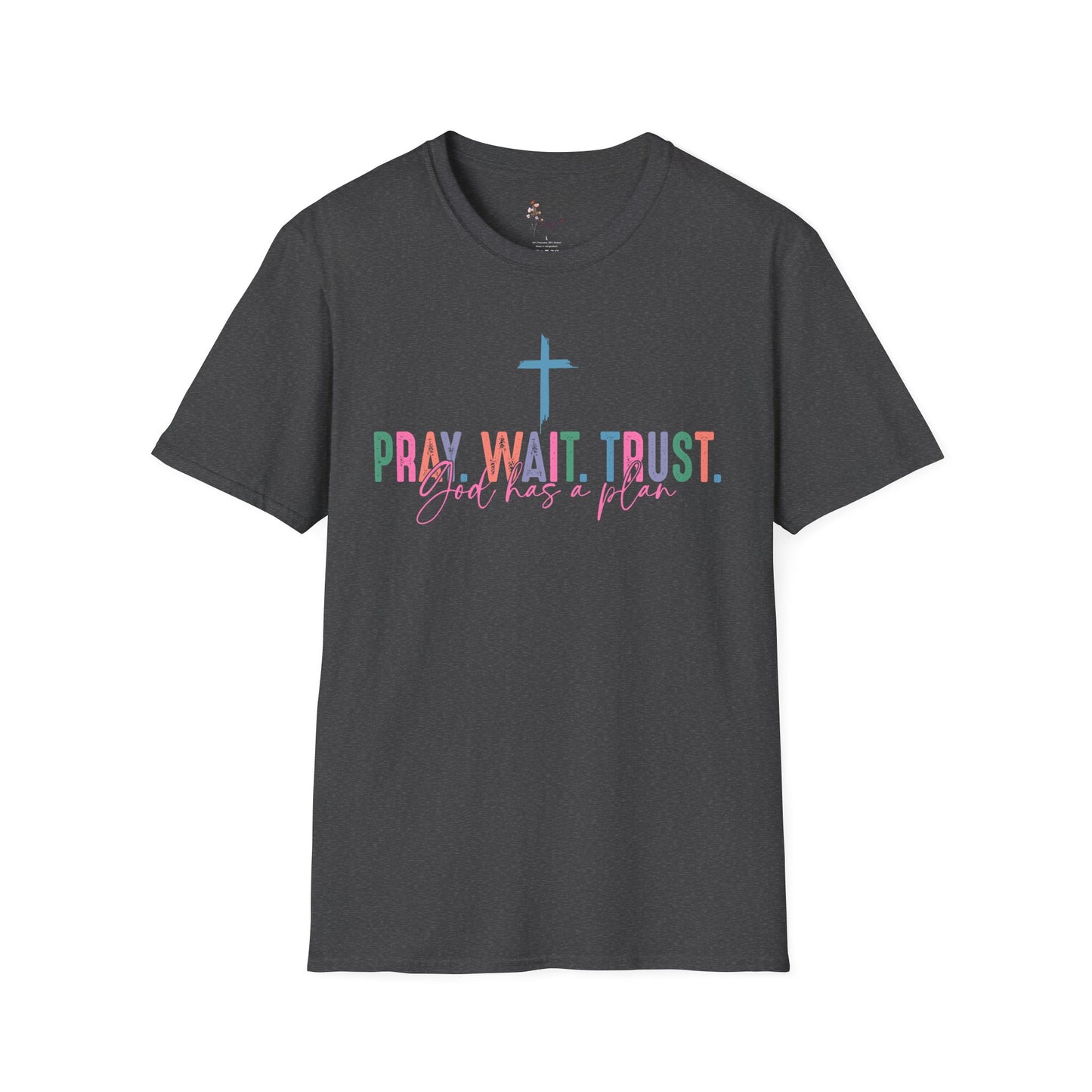 Faith-Inspired Unisex T-Shirt, Pray Wait Trust Tee, Christian Apparel, Motivational Gift, Casual Faith Wear