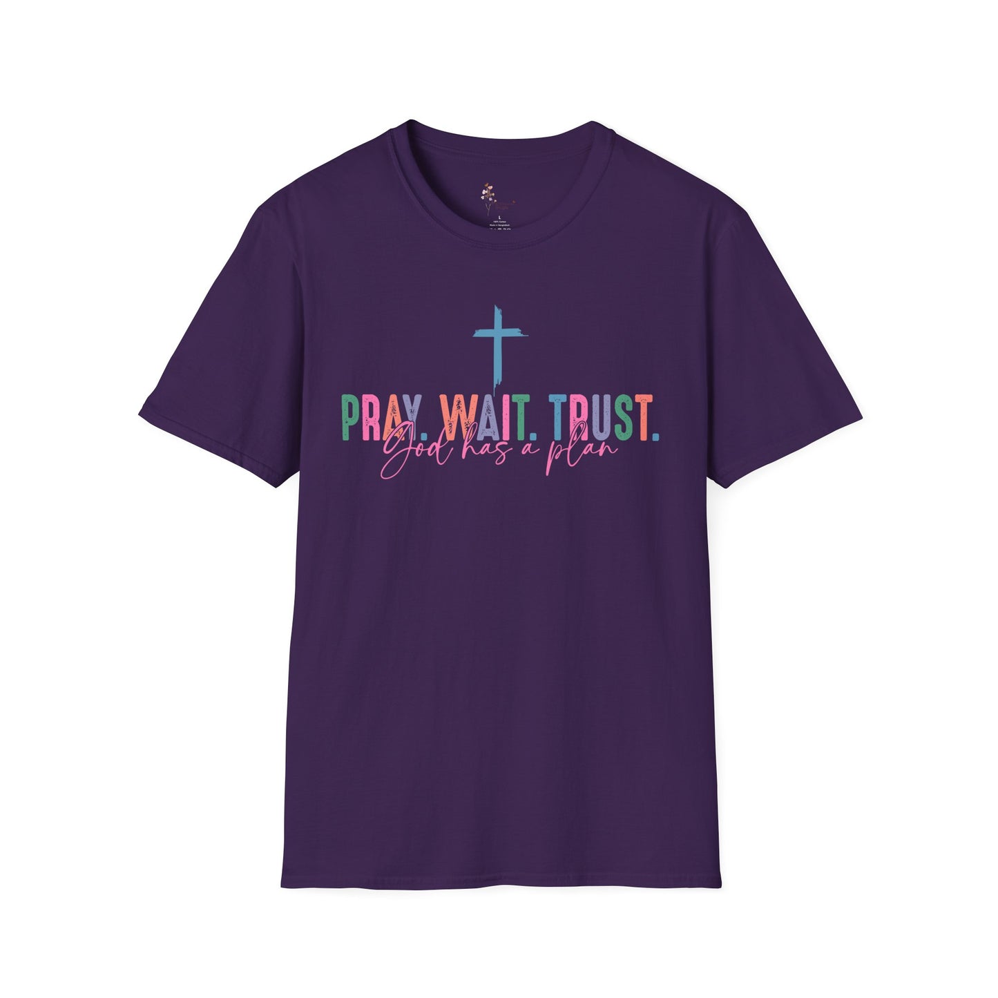 Faith-Inspired Unisex T-Shirt, Pray Wait Trust Tee, Christian Apparel, Motivational Gift, Casual Faith Wear