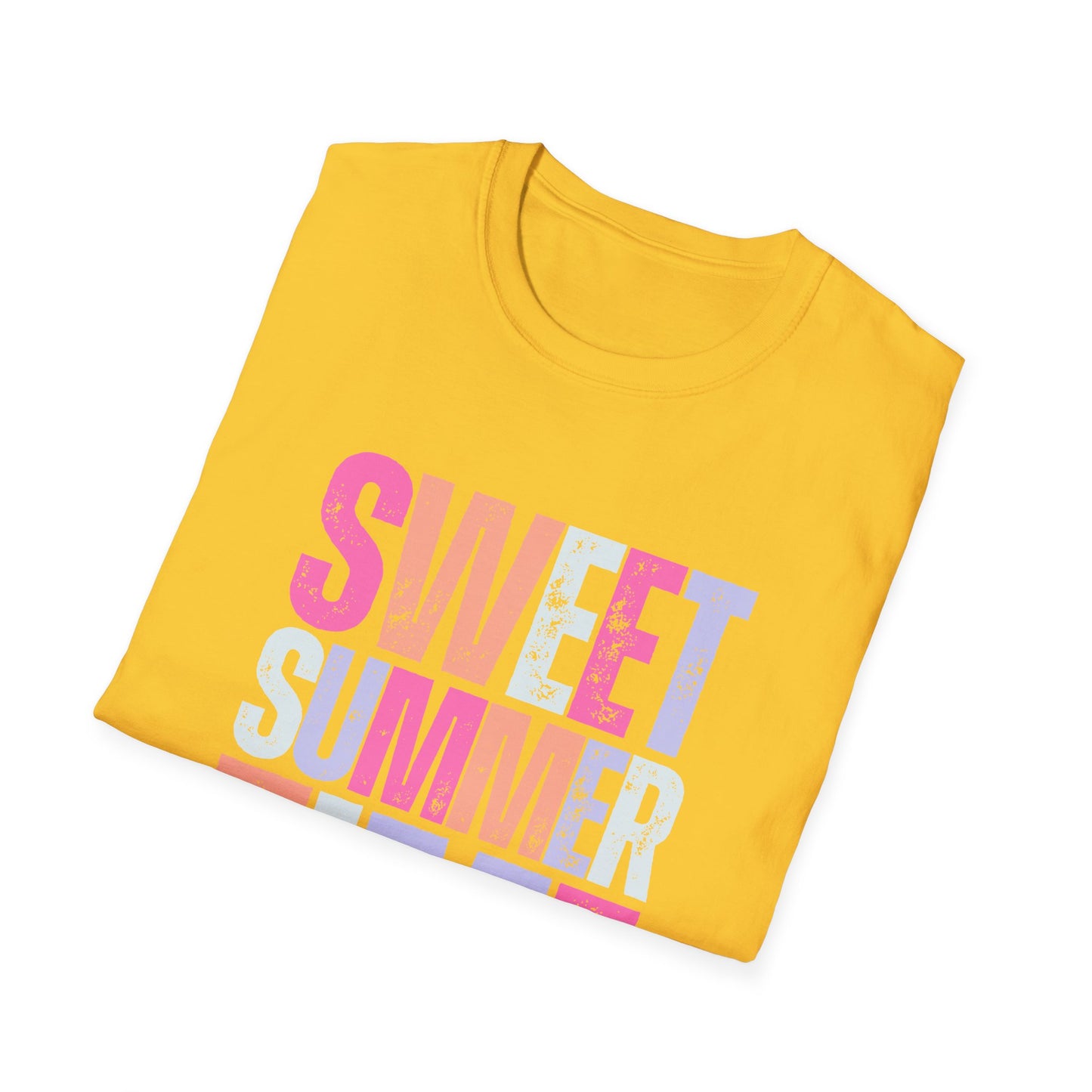 Sweet Summer Time Unisex T-Shirt, Softstyle Tee, Summer Shirt, Vacation Wear, Trendy Graphic T-Shirt, Pool Day Outfit