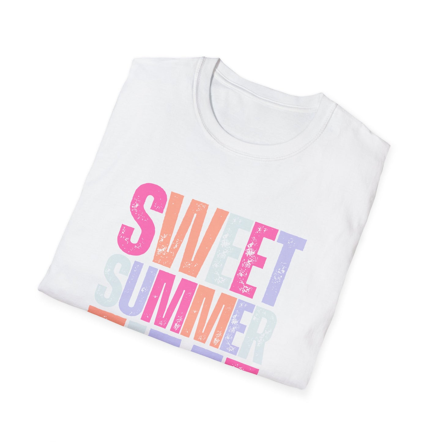 Sweet Summer Time Unisex T-Shirt, Softstyle Tee, Summer Shirt, Vacation Wear, Trendy Graphic T-Shirt, Pool Day Outfit