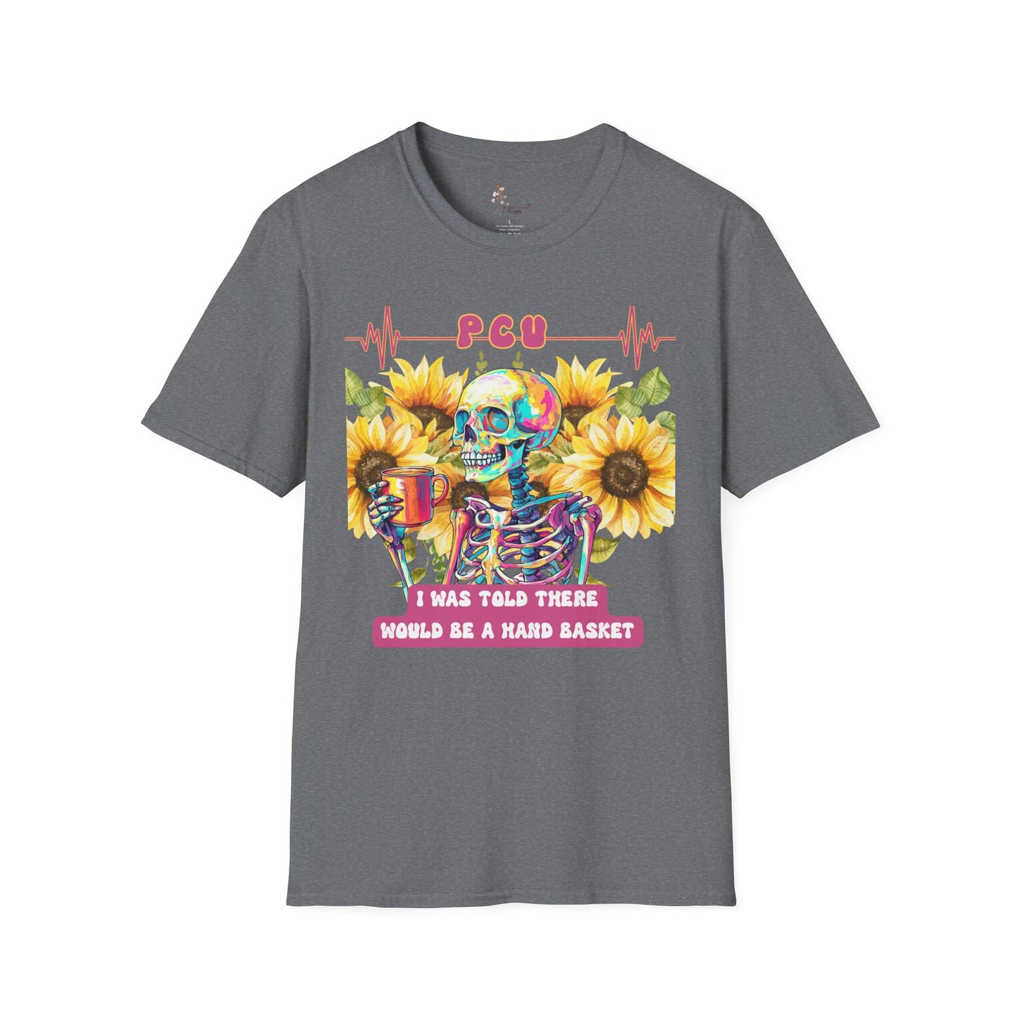 Colorful Skeleton and Sunflower Unisex T-Shirt, Funny Halloween Tee, Gift for Nurses, Party Outfit, Summer Vibes