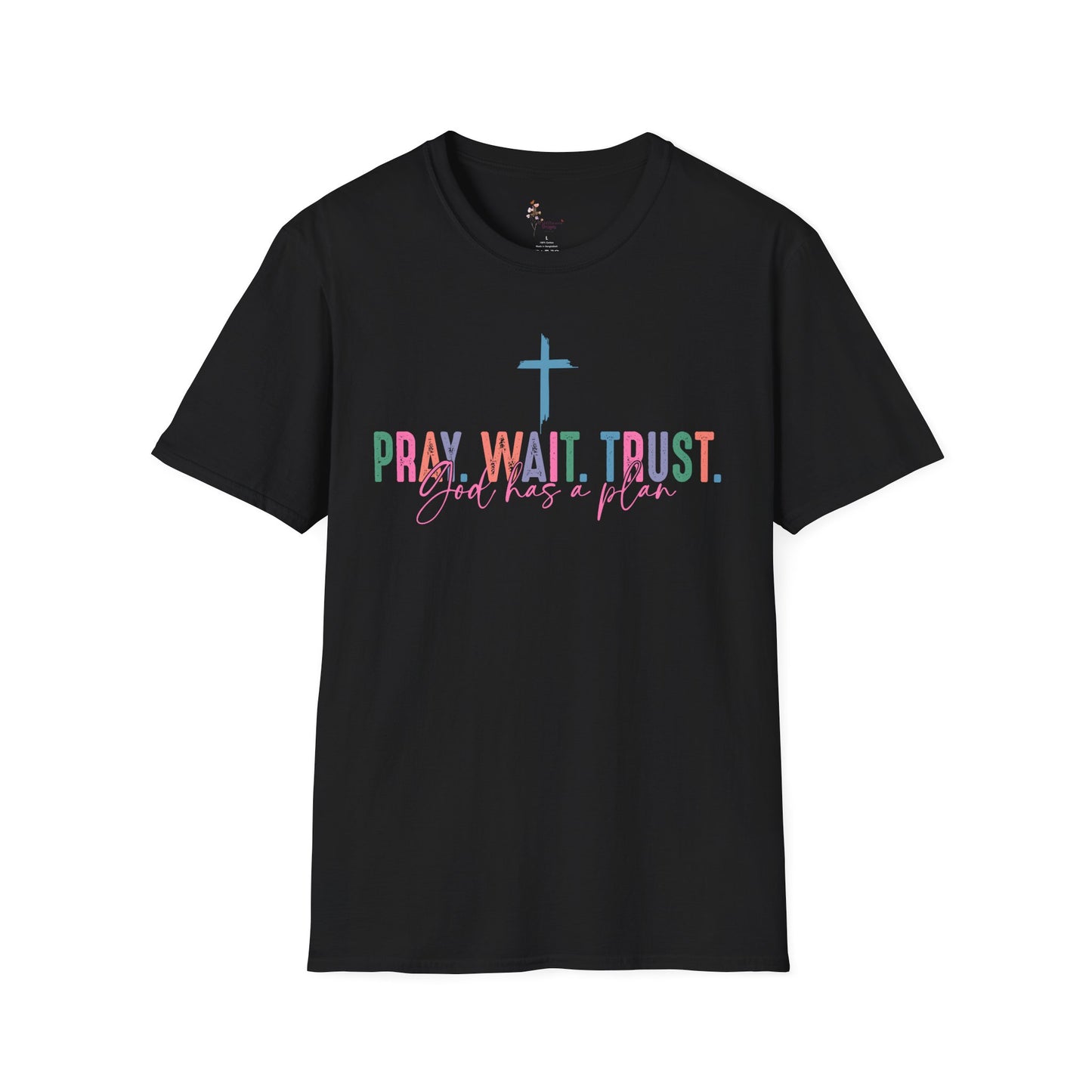 Faith-Inspired Unisex T-Shirt, Pray Wait Trust Tee, Christian Apparel, Motivational Gift, Casual Faith Wear