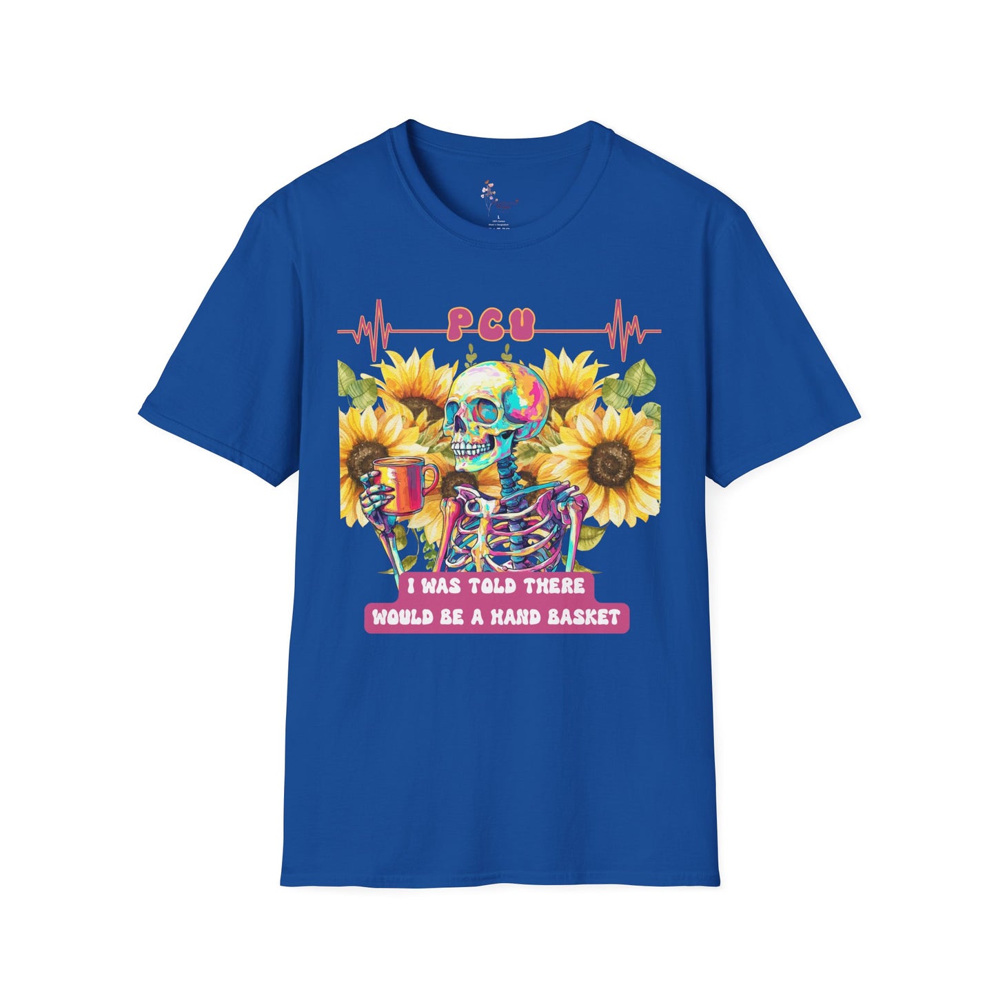 Colorful Skeleton and Sunflower Unisex T-Shirt, Funny Halloween Tee, Gift for Nurses, Party Outfit, Summer Vibes