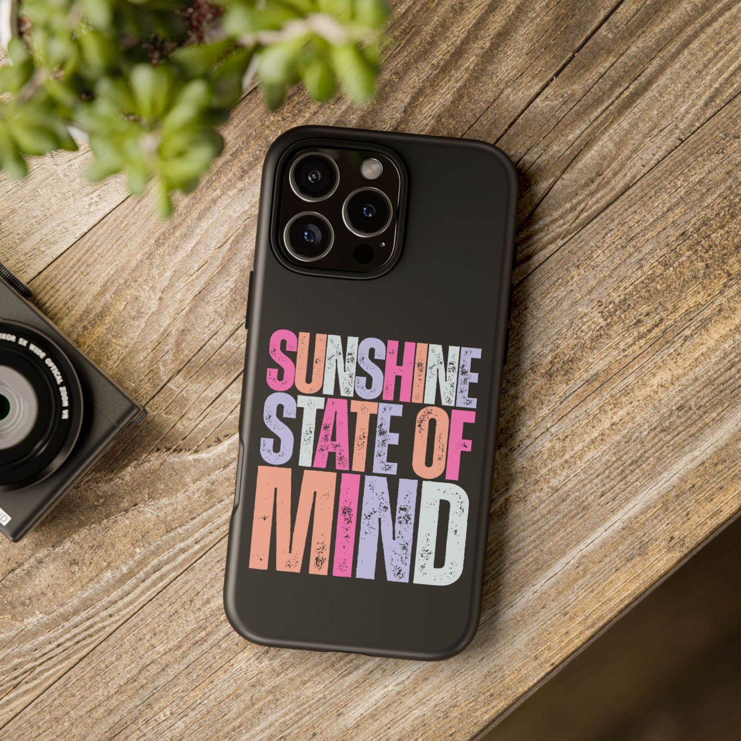 Colorful Phone Case - Sunshine State of Mind, Personalized Gift, Summer Vibes, Trendy Accessory, Phone Cover
