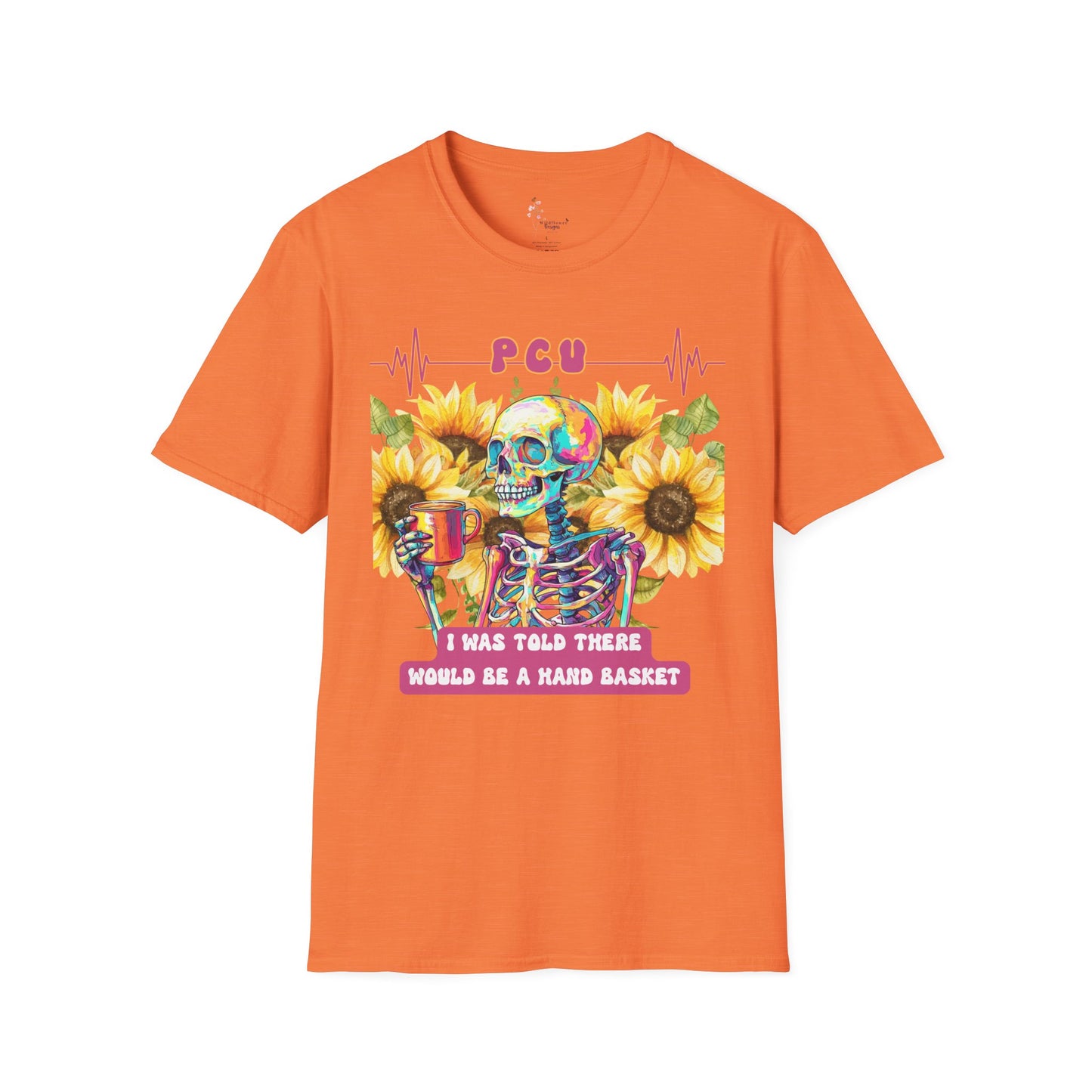 Colorful Skeleton and Sunflower Unisex T-Shirt, Funny Halloween Tee, Gift for Nurses, Party Outfit, Summer Vibes