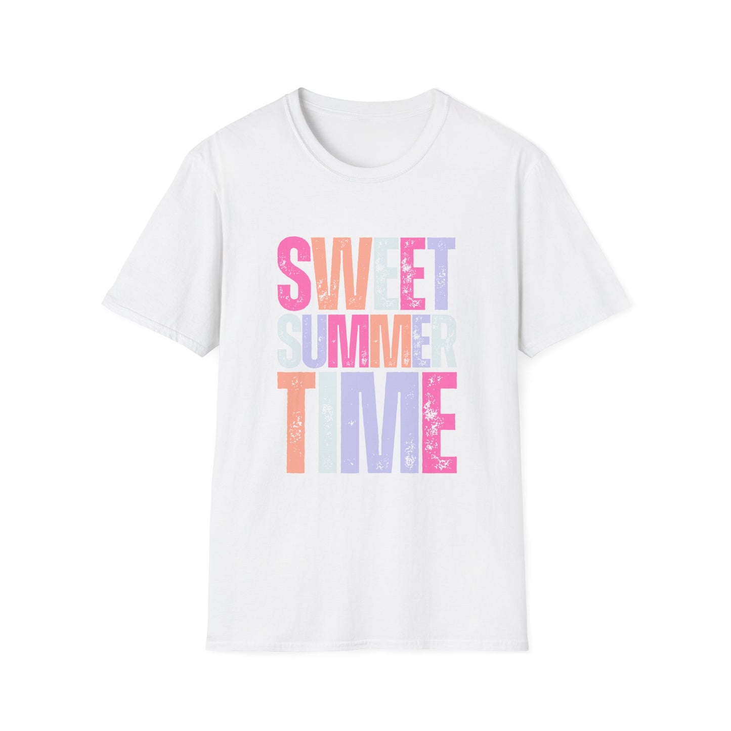 Sweet Summer Time Unisex T-Shirt, Softstyle Tee, Summer Shirt, Vacation Wear, Trendy Graphic T-Shirt, Pool Day Outfit