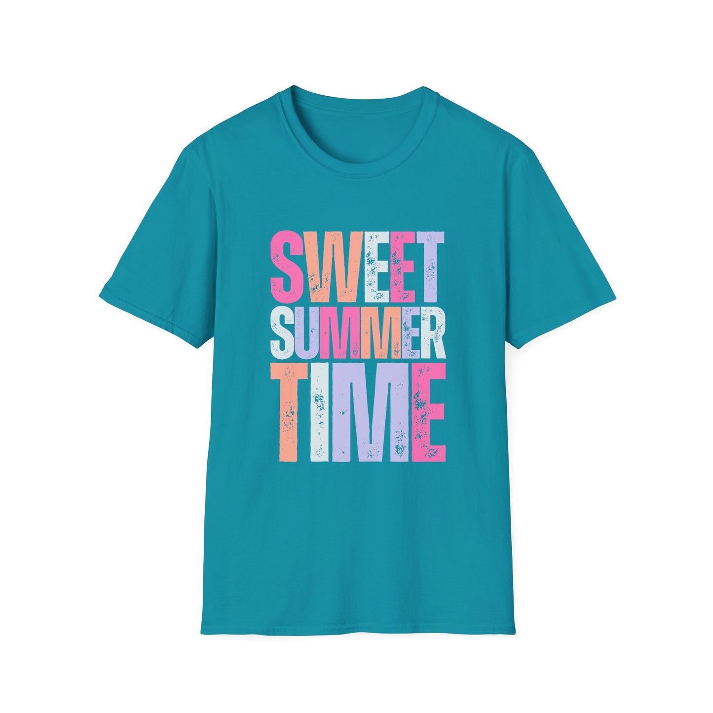 Sweet Summer Time Unisex T-Shirt, Softstyle Tee, Summer Shirt, Vacation Wear, Trendy Graphic T-Shirt, Pool Day Outfit
