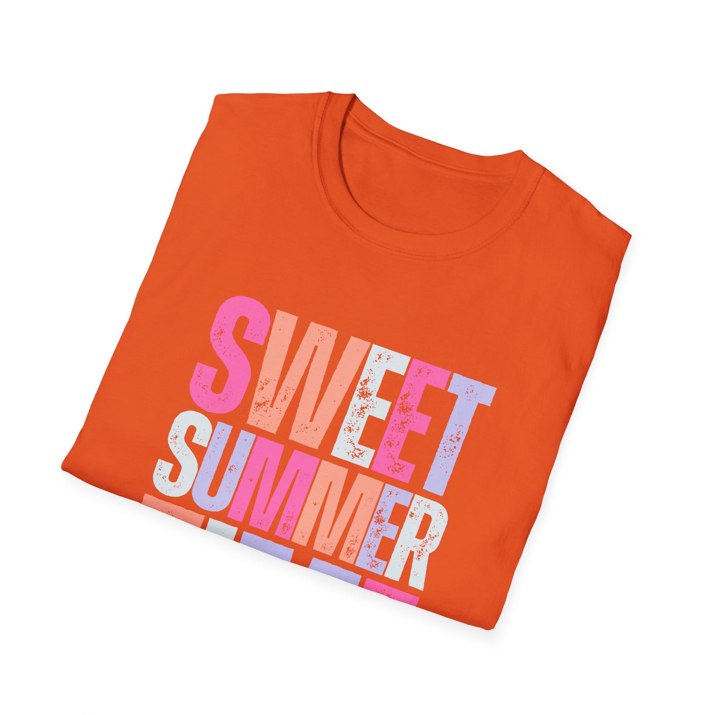 Sweet Summer Time Unisex T-Shirt, Softstyle Tee, Summer Shirt, Vacation Wear, Trendy Graphic T-Shirt, Pool Day Outfit