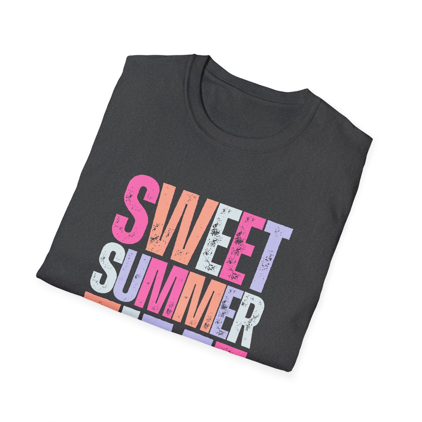 Sweet Summer Time Unisex T-Shirt, Softstyle Tee, Summer Shirt, Vacation Wear, Trendy Graphic T-Shirt, Pool Day Outfit