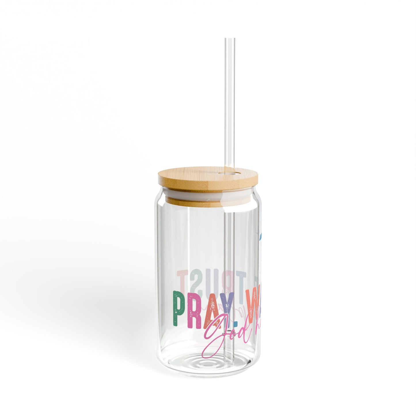 Inspirational Sipper Glass, 16oz - Motivational Drinkware for Faith, Gifts for Her, Spiritual Journey, Everyday Hydration