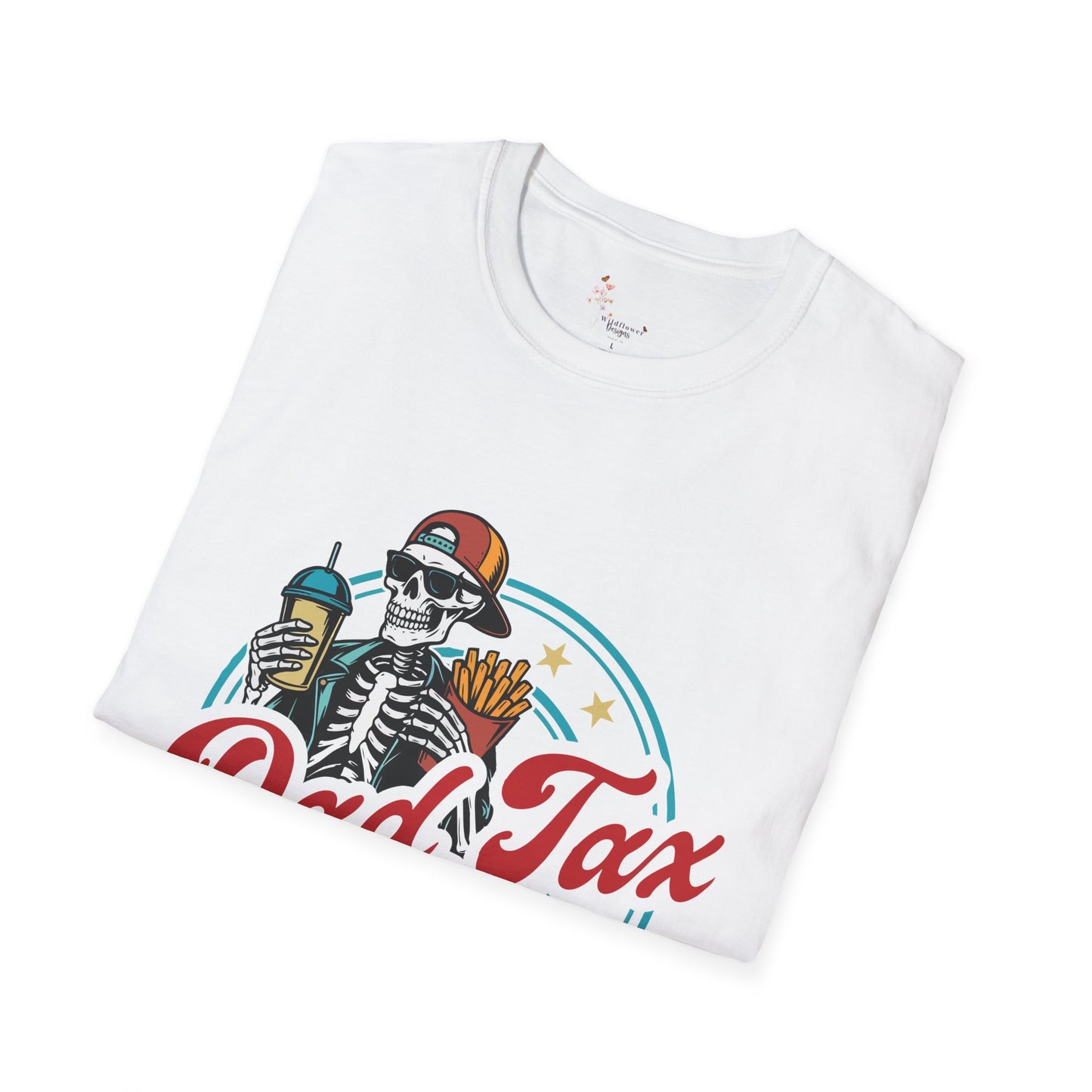 Casual Graphic T-Shirt, Dad Tax Skeleton Tee for Dads, Funny Parenting Shirt, Gift for Father's Day, Halloween Shirt