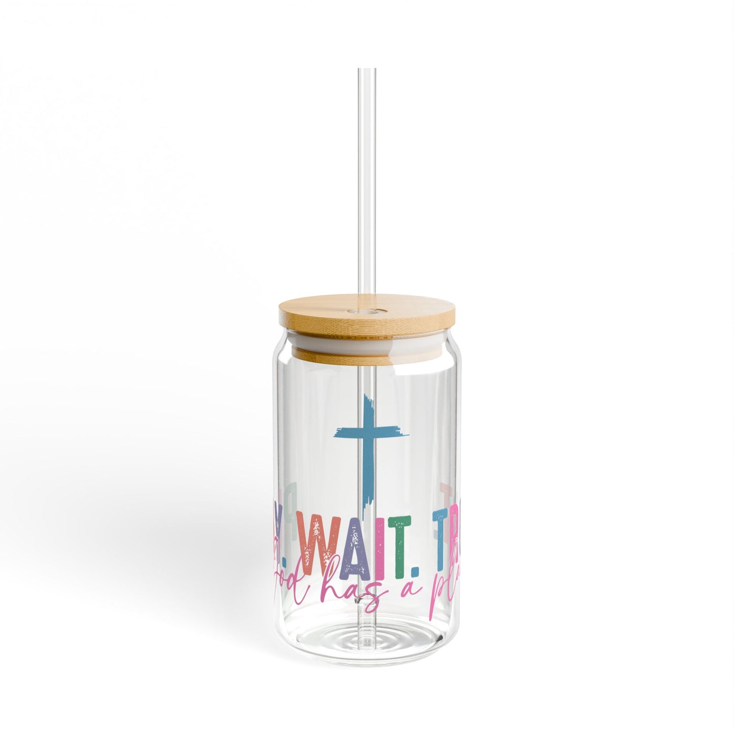 Inspirational Sipper Glass, 16oz - Motivational Drinkware for Faith, Gifts for Her, Spiritual Journey, Everyday Hydration