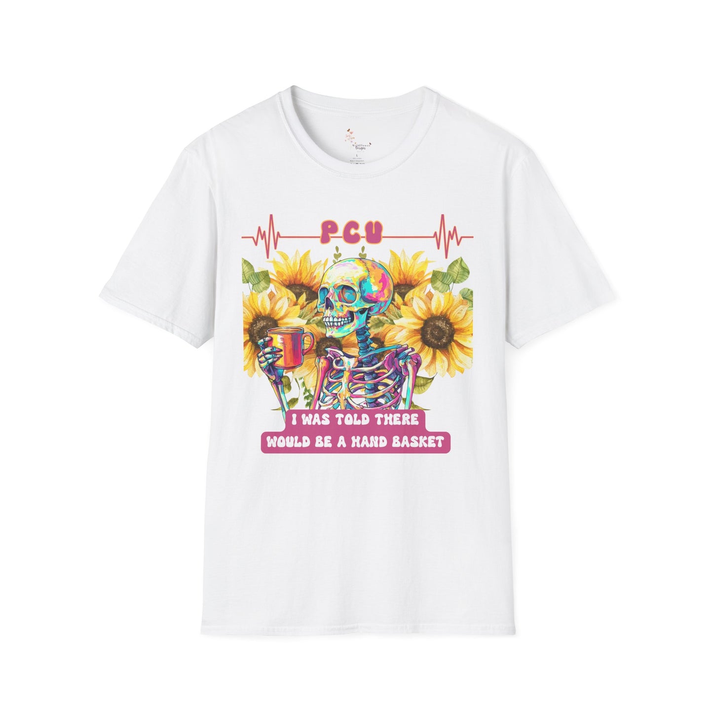 Colorful Skeleton and Sunflower Unisex T-Shirt, Funny Halloween Tee, Gift for Nurses, Party Outfit, Summer Vibes