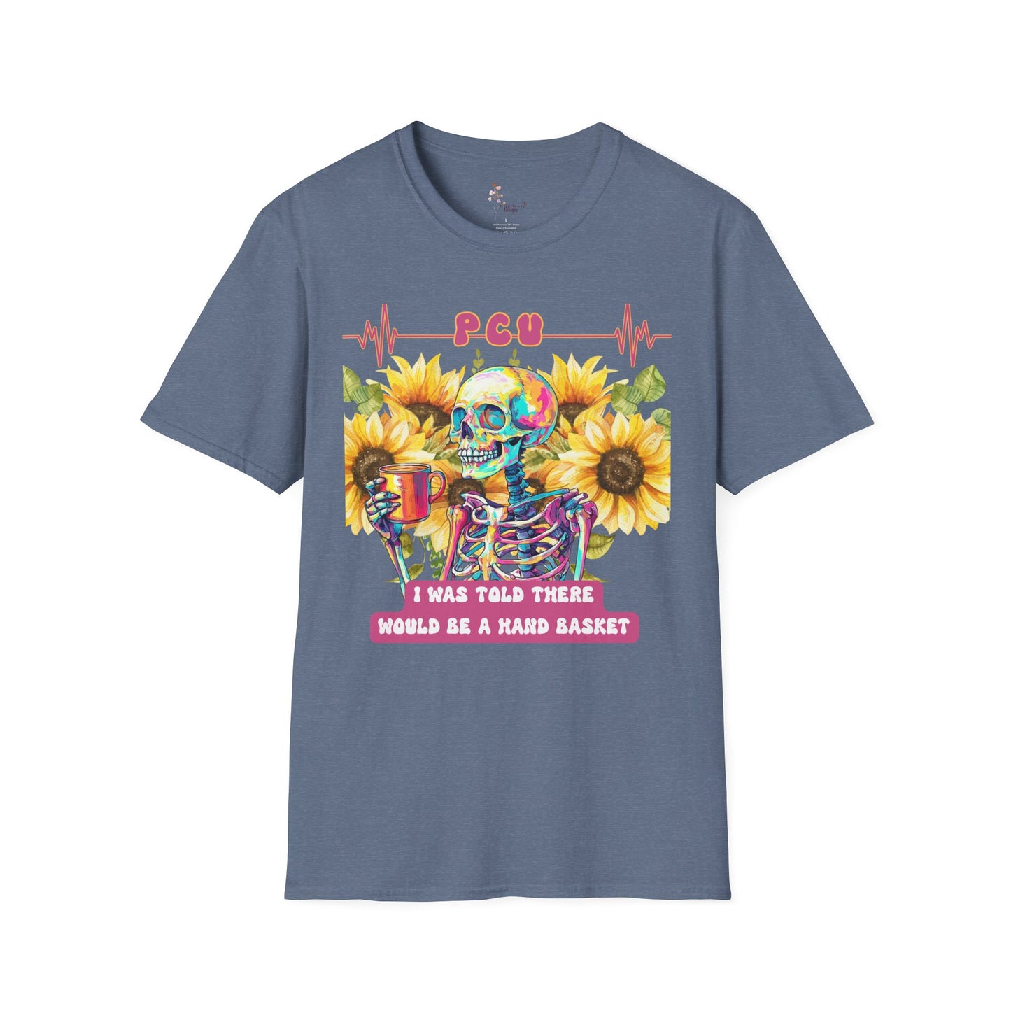 Colorful Skeleton and Sunflower Unisex T-Shirt, Funny Halloween Tee, Gift for Nurses, Party Outfit, Summer Vibes