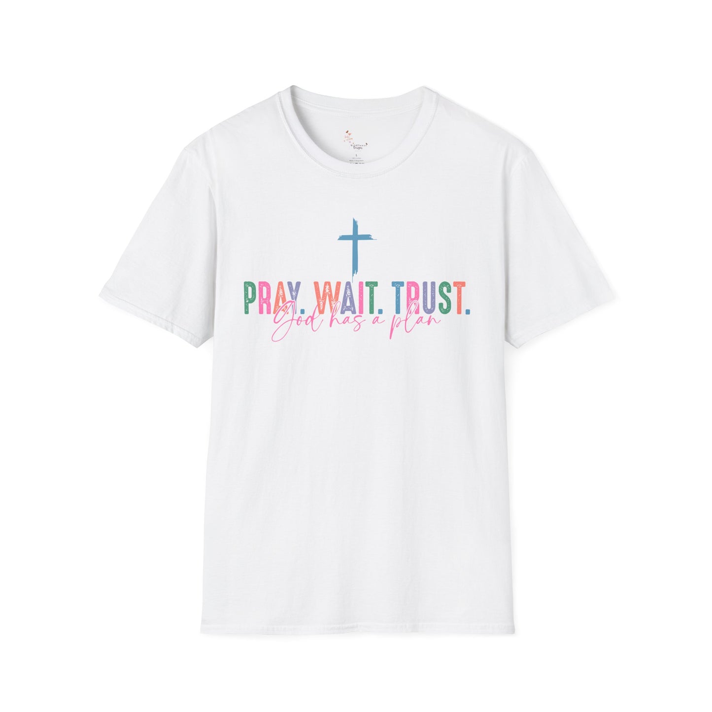 Faith-Inspired Unisex T-Shirt, Pray Wait Trust Tee, Christian Apparel, Motivational Gift, Casual Faith Wear