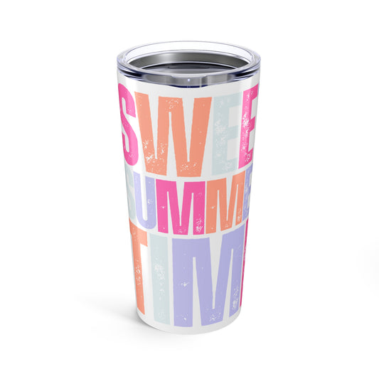 Sweet Summertime Tumbler | 20oz Travel Mug, Summer Drinkware, Gift for Her, Beach Vibes, Party Favor