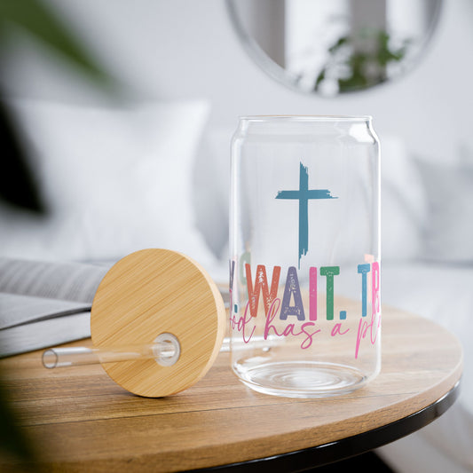 Inspirational Sipper Glass, 16oz - Motivational Drinkware for Faith, Gifts for Her, Spiritual Journey, Everyday Hydration