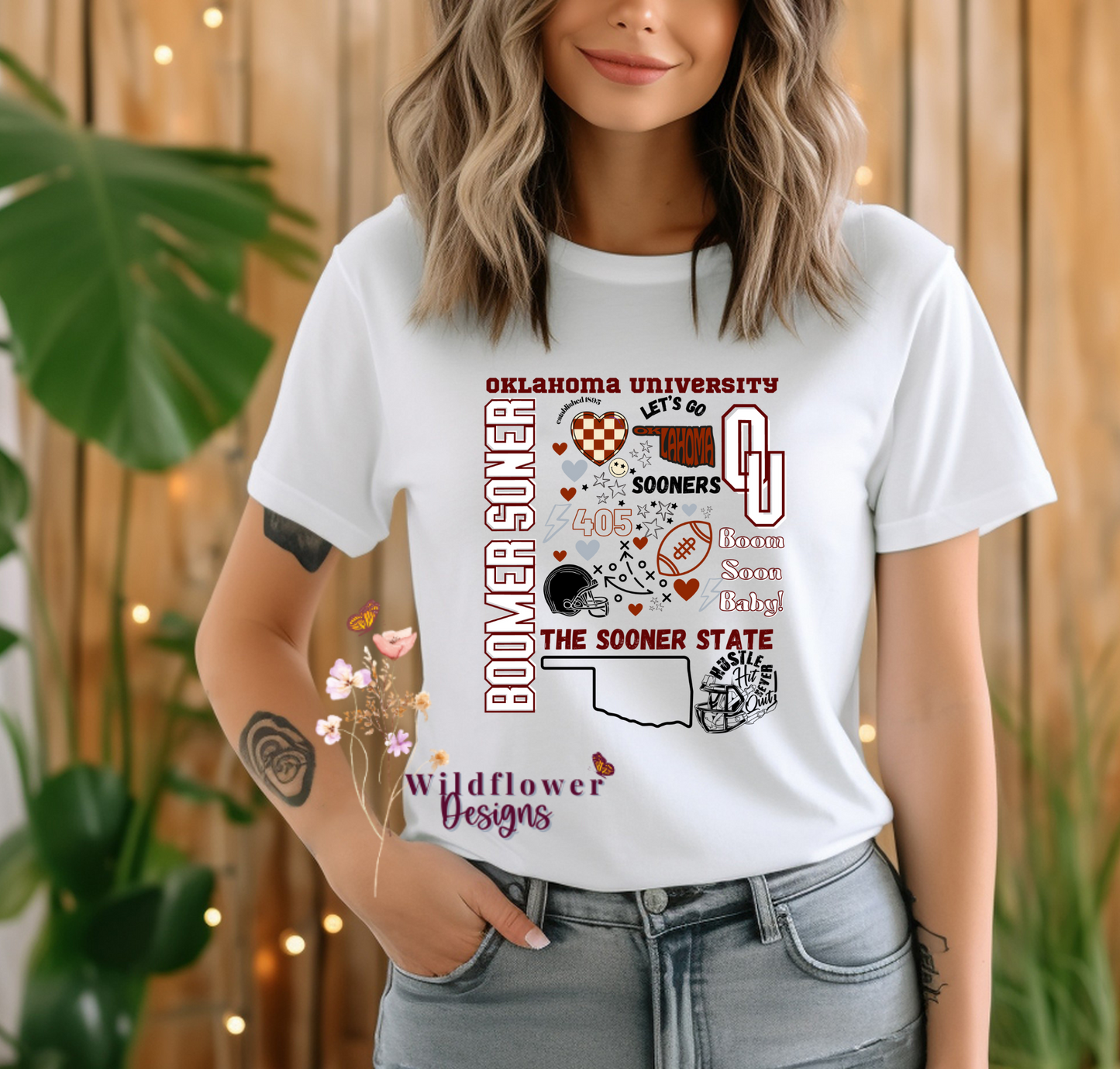 OU BOOMER SOONER COLLAGE CUSTOM Tshirt